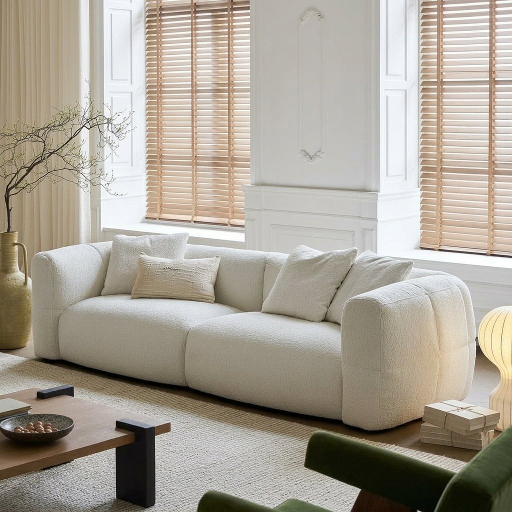HEAVENLY 4 SEATER SOFA IN  WHITE