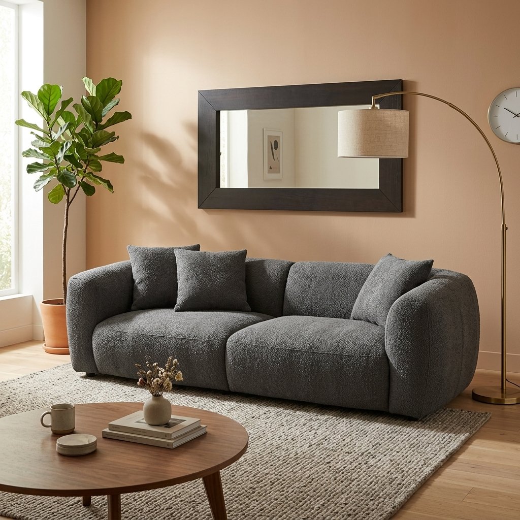 HEAVENLY 4 SEATER SOFA IN DARK GREY